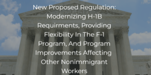 Today The Department of Homeland Security (DHS) and USCIS have proposed a new regulation to make changes to the H-1B program. It is important to note that this regulation is only proposed and is not effective until a comment period is over, DHS reviews and responds to the comments, and issues a final regulation. Comments for this regulation will be due by December 19 and can be made on the Federal Register and citing DHS Docket No. USCIS-2023-0005. The entire proposal is nearly 277 pages long, so this article seeks to provide a summary of what DHS is proposing, however, some of the data in the entire proposal is worth looking at. DHS notes that the purpose of this rule making is to modernize the H-1B program by streamlining the requirements of the H-1B program and improving program efficiency, providing greater benefits and flexibilities for petitioners and beneficiaries, and improving integrity measures. Again keep in mind, the final regulation may be very different from what we see proposed today. The bolded headers are to direct language from the proposed regulation so that individuals can do a document search for more details.  